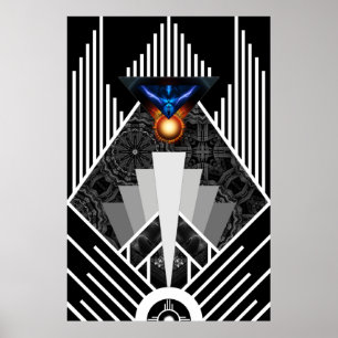 Asas De Lightning Deco Mech Flare Archival Poster