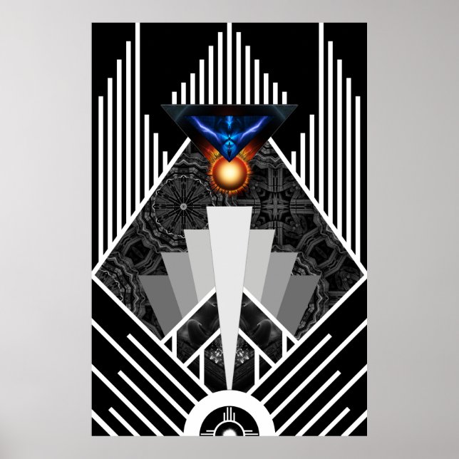 Asas De Lightning Deco Mech Flare Archival Poster (Frente)