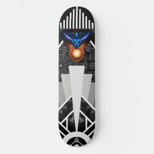 Asas Do Relâmpago Deco Mech Flare Skateboard