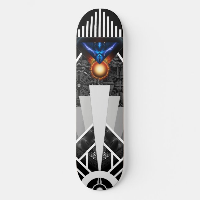 Asas Do Relâmpago Deco Mech Flare Skateboard (Frente)