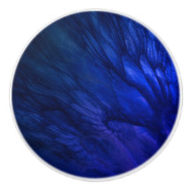 Asas Místicas com Penas Azuis Profundas