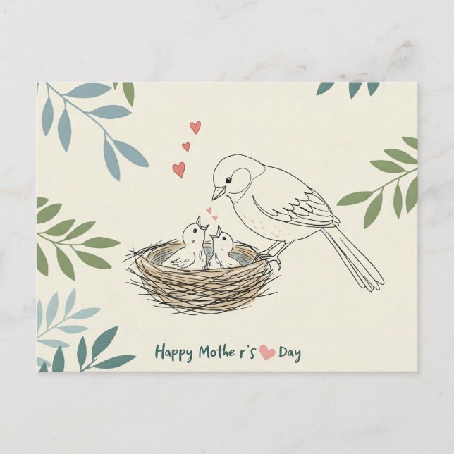 Asas Suaves: Um Cartão do Dia das Mães (Frente)