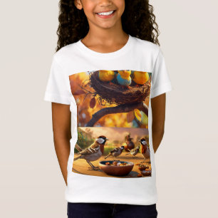 "Asas Whimsical: Designs de Camisa de Pássaro de C