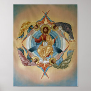 Ascensão do poster do cristo