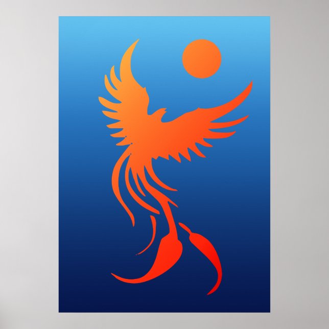 Ascensão Phoenix no Flames Poster (Frente)