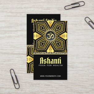 Ashanti Yoga Black Deco Cartão de visita