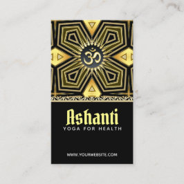 Ashanti Yoga Black Deco Cartão de visita