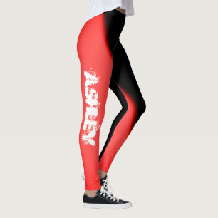 Ashley adiciona seu nome Abstrato Art Leggings