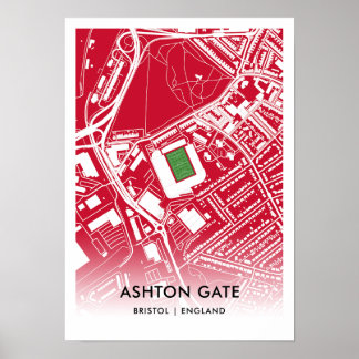 Ashton Gate Poster - Casa de Bristol City FC, Engl