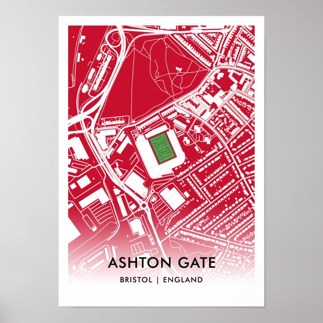 Ashton Gate Poster - Casa de Bristol City FC, Engl (Frente)