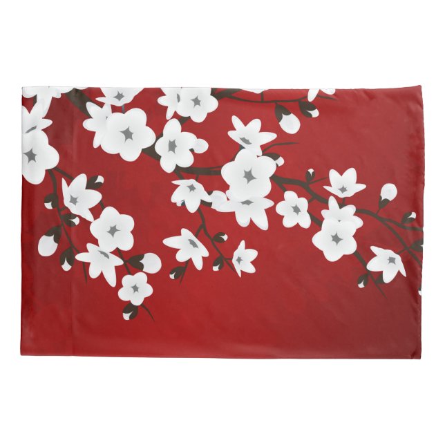 Asia Floral White Chersom Red (Verso)
