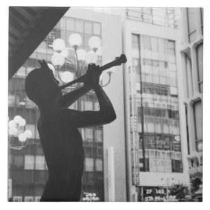 Ásia, Japão, Tóquio. Estátua de música, Shibuyaku