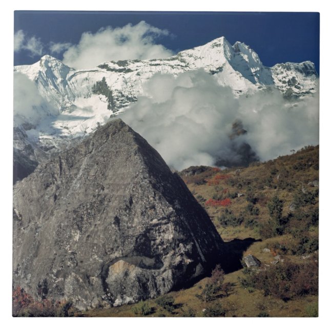Ásia, Nepal, Parque Nacional Sagarmatha. Uma oraçã (Frente)