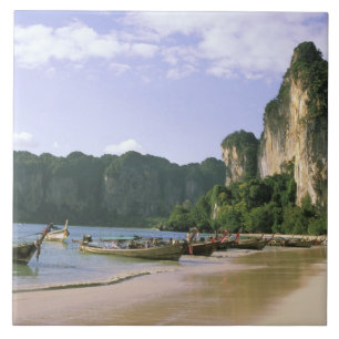 Ásia, Tailândia, Krabi. Praia de West Railay, long