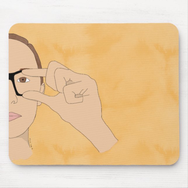 ASL Glasses Mouse Pad (Frente)