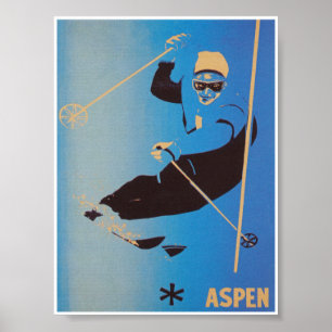 Aspen Colorado - Poster de Esqui Vintage