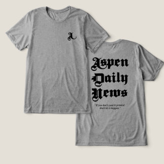 Aspen Daily News - Camisa-T de Cinza masculino