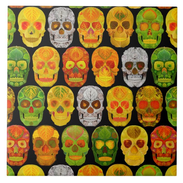 Aspen Leaf Skulls padrão sem falhas 2018 (Frente)
