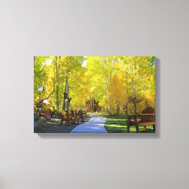 "Aspen Walkway", outono, Canvas (Frente)