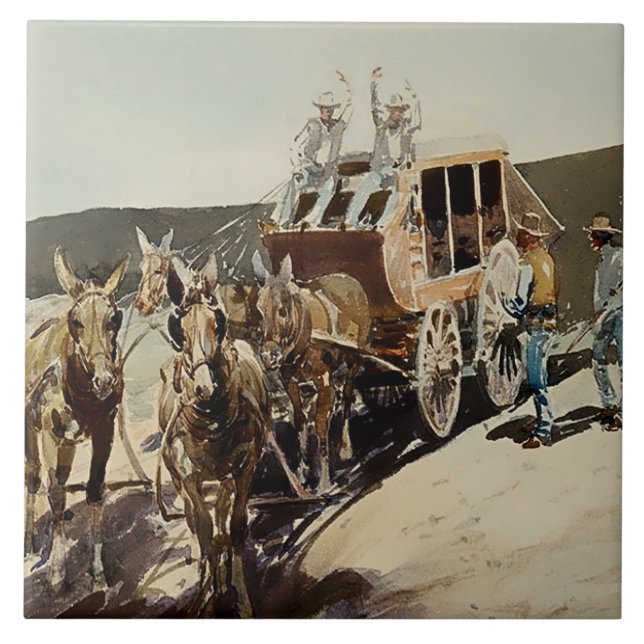 Assalto à Diligência por Edward Borein (Frente)