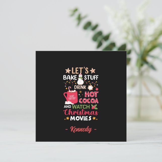 Assar de vamos, Beber Cacau Quente e Filmes de Nat (Em pé/Frente)