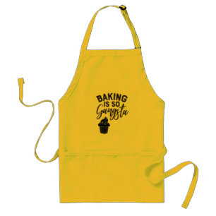 Assar é Tão Gangsta Avental Amarelo