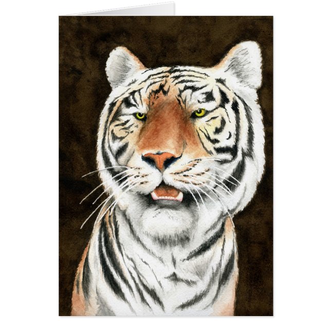 Assediador silencioso - cartão do tigre (Frente)