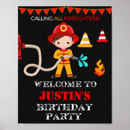 Assinante de boas-vindas do Bombeiro poster