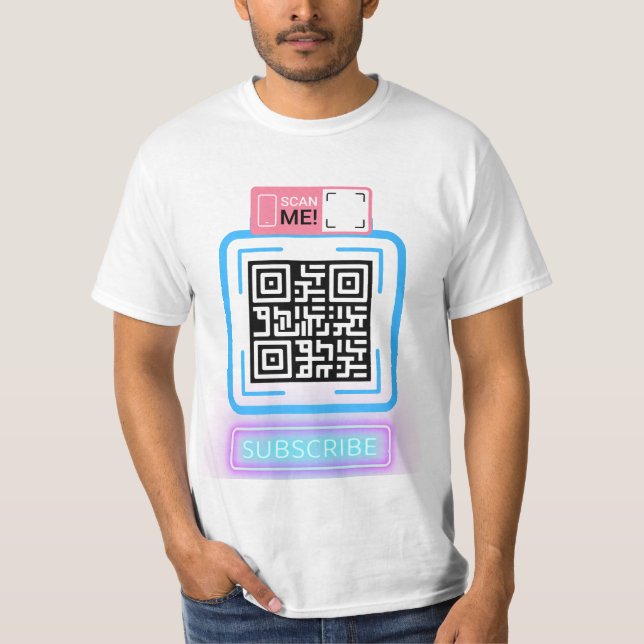 Assinar Mensagem Online com Camisa de Código QR (Frente)