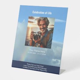 Assinar o Sinal de Pedestal do Livro Convidado