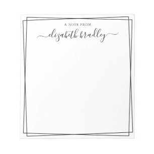 Assinatura Chic   Da Mesa Do Bloco De Notas