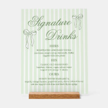 Assinatura de Casamento Verde arco Bebe Cocktails