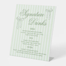 Assinatura de Casamento Verde Bebe Cocktails