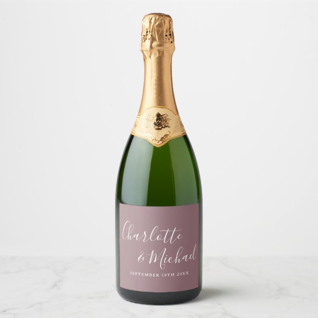 Assinatura Elegante Casamento Roxo Script (Frente)