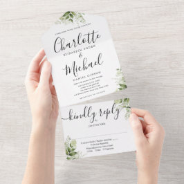 Assinatura Elegante Folhas de Verdura Casamento Sc