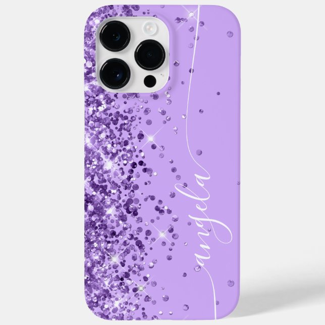Assinatura Glam com Brilho Lavanda e Roxo (Verso)