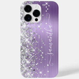 Assinatura Glam Purple Prateada Brilhante Feminina