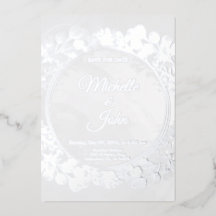 Assinatura Grey Wedding Convite Floral