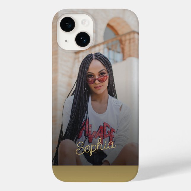 Assinatura personalizada em nome de script dourado (Verso)