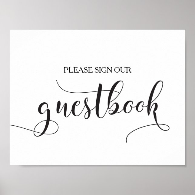 Assine nossa Poster de Casamento de Guestbook - Ca (Frente)
