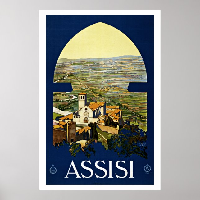 Assisi Itália - Posters Viagens vintage (Frente)