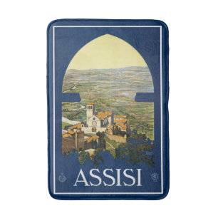 Assisi Itália tapetes para banho-maria de Poster V