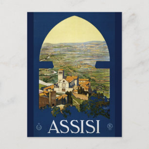Assisi Vintage Santo Francis Cartão Postal Italia