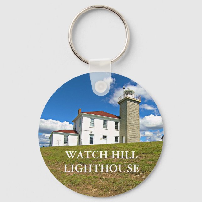 Assista o farol Hill, Rhode Island Chaveiro (Frente)