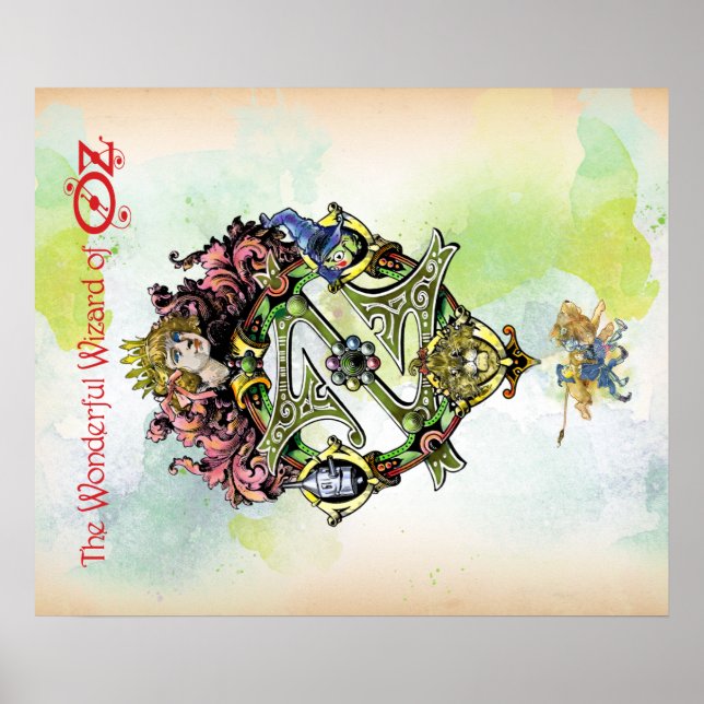 Assistente Clássico de Oz Watercolor Poster (Frente)