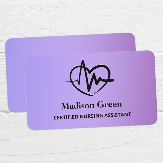 Assistente de Enfermagem Certificado CNA (CNA Certified Nursing Assistant Business Cards)