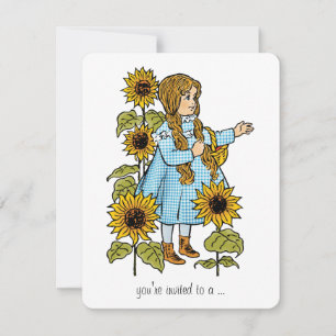 Assistente de Vintage do Convite de festas Oz