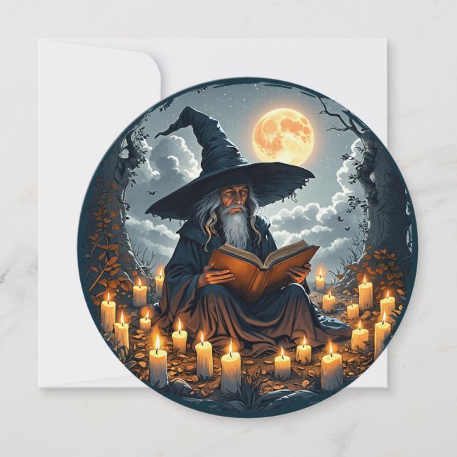 Assistente lendo um Livro - Wicca Halloween 2 (Frente)