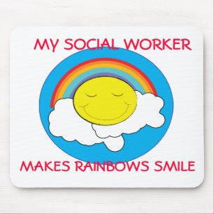 Assistente social feliz Mousepad