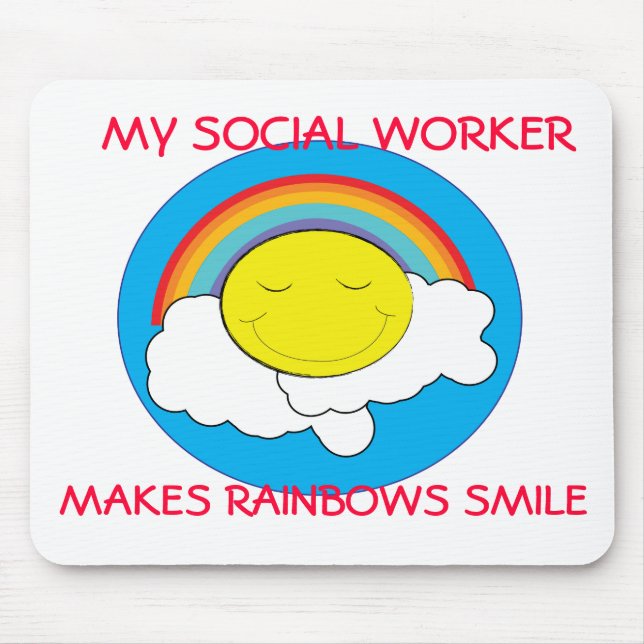 Assistente social feliz Mousepad (Frente)